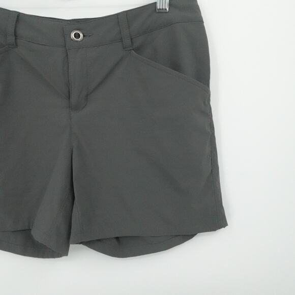 Patagonia Shorts Womens 6 Gray Quandary Outdoor Trail Hiking Stretch Zip Pocket - Picture 9 of 15